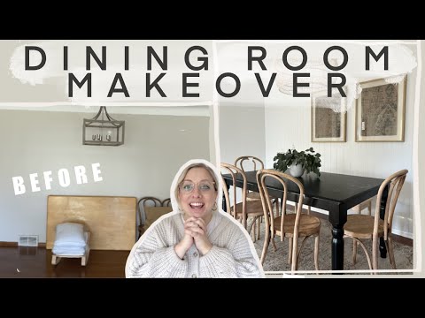 DIY Dining Room Makeover Transfomation - (Rental Made Home Ep4)