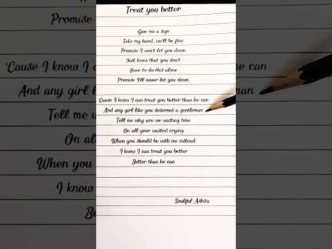 Treat you better #lyricvideo #songlyrics #shorts