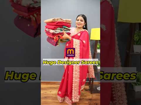 Meesho Handwork Saree || #trending #youtubeshorts #saree #ytstudio #shorts