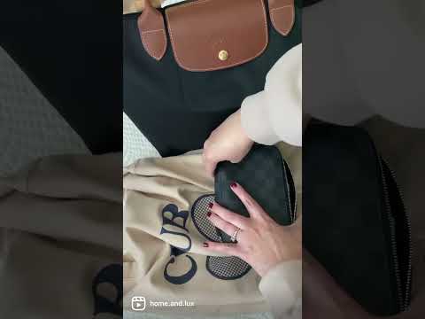 Packing my LV Damier Graphite Cube for work #louisvuitton #asmr #shorts #gucci #longchamp