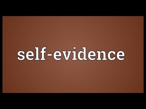 Self-evidence Meaning