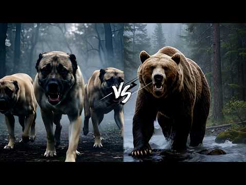 3 Kangals vs Tiger vs (Lion, Jaguar, Bear, Wolf, Hyena, Crocodile) Battle