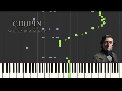 Chopin - Waltz in A Minor | Synthesia Piano Tutorial