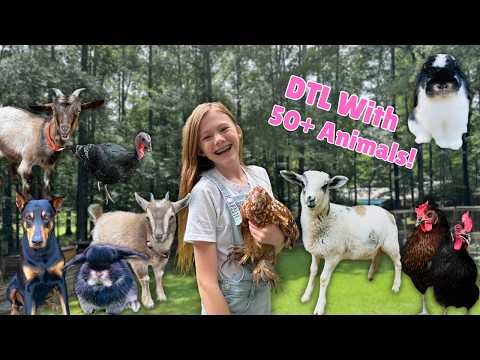 DAY in the LIFE as a TEENAGE FARM GIRL        with 50+ FARM ANIMALS!