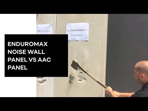 Destructive Test - EnduroMax Noise Wall Panel vs AAC Panel | ModularWalls