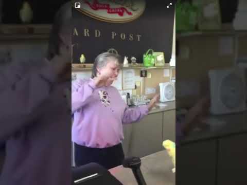 Silly Grandma dances to a chicken song :)