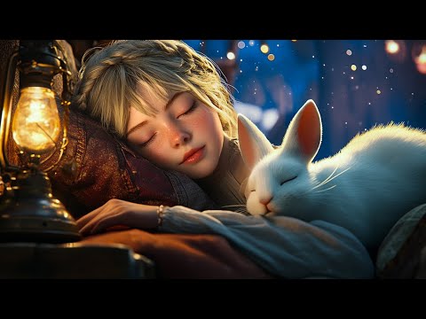 [Rain Sound] Peaceful Piano Music for Deep Sleep & Relaxation, Anita Sleep with Her Rabbit