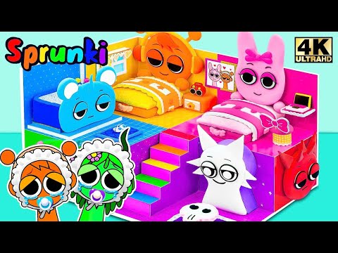 Incredibox Sprunki | Build SPRUNKI 6 Color House with Pinki, Wenda Room from Cardboard, Ticker Book