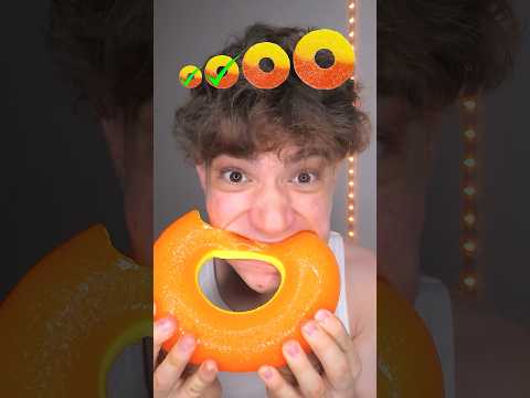 Spicy Family Giant Gummy Peach Ring Challenge! 🤤