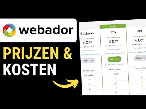 Webador Prijzen en Kosten uitgelegd - Zo krijg je 50% korting 🫰