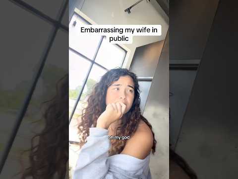 Embarrassing my wife in public #couple #marriedlife