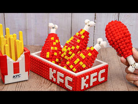 Deep Fried LEGO KFC Spicy Cheetos Chicken Challenge LEGO Fat Food🍗