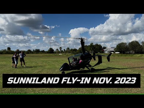 SUNNILAND RANCH AIRPORT FLY-IN NOV. 2023 | ELA GYROCOPTER | FLYERS TAKEOFFS | OKEECHOBEE FL