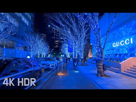 Roppongi Night Walk Illuminations and City Charm | Tokyo, Japan | 4K/HDR