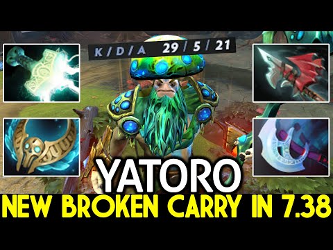 YATORO [Nature's Prophet] New Broken Carry in 7.38 Crazy Game Dota 2