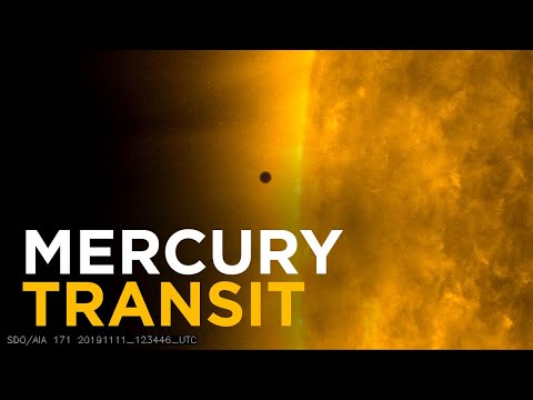 Mercury skips across sun's vast glare in rare transit