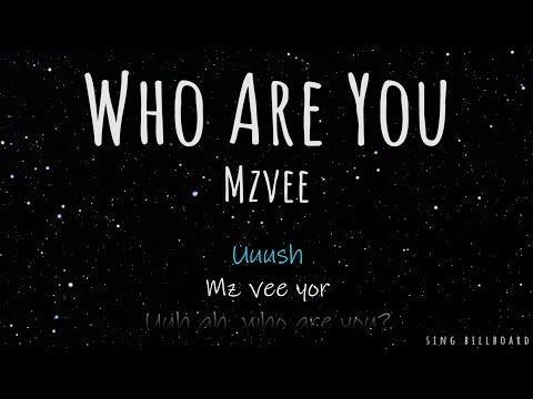 Mzvee - Who Are You (Realtime Lyrics)