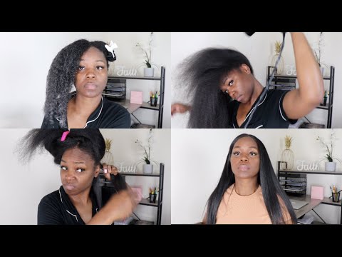 Silk Press on THICK COARSE HAIR | NO Heat Damage!