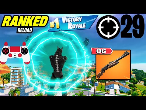 29 Elimination Solos "UNREAL Ranked RELOAD” Gameplay Wins (Fortnite Chapter 6 PS4 Controller)