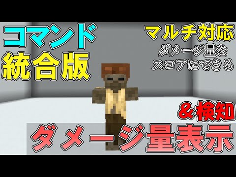 【マイクラ】統合版のコマンドでダメージ量をスコア化できるコマンド作って見た！！