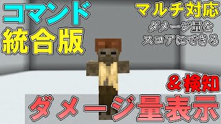 【マイクラ】統合版のコマンドでダメージ量をスコア化できるコマンド作って見た！！