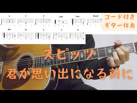 【ギターコード付き】スピッツ/君が思い出になる前に【アコギ弾いてみた】