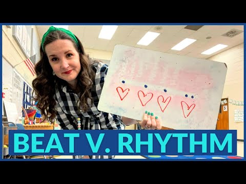 How to Teach BEAT V. RHYTHM to Kindergarten + 1st Grade in Elementary Music Class