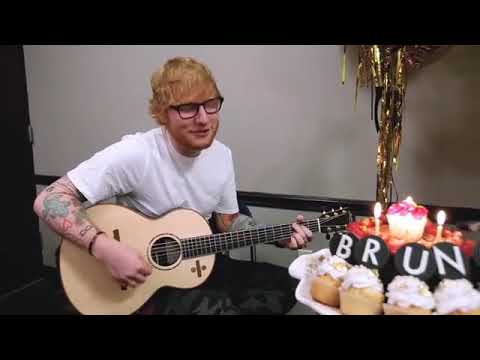 Ed Sheeran Sings Bruno Mars "Happy Birthday"