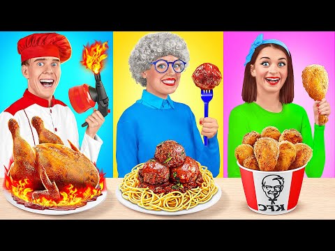 Me vs Grandma Cooking Challenge | Tasty Kitchen Hacks by TeenDO Challenge