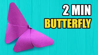 Easy Origami Butterfly In only 2 Minutes / Very Simple