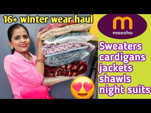 Meesho Huge winter Haul/Affordable Sweaters/Cardigan/Shawls/Night wear/Meesho Haul