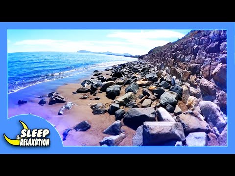 A rocky beach front and beautiful clouds (Nature Visualizer)