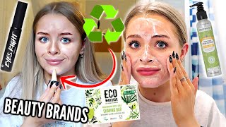 I ONLY USED SUSTAINABLE *BEAUTY PRODUCTS* FOR 24 HOURS... TESTING ECO BEAUTY