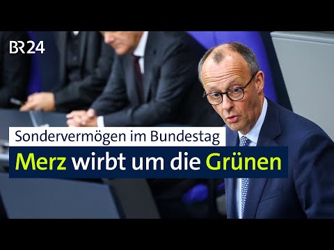 Sondervermögen: Merz wirbt um die Grünen | BR24