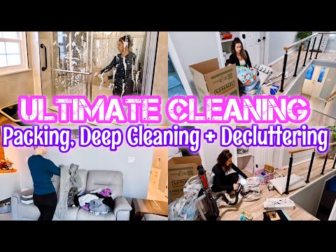 MAJOR CLEANING MOTIVATION |  TIME TO START PACKING!! BATHROOM DEEP CLEAN, DECLUTTER, PACKING + MORE