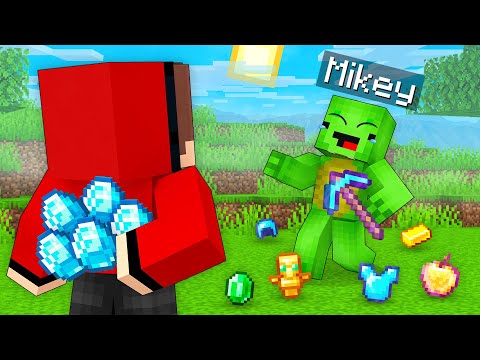 JJ and Mikey Pretended To Be A NOOB, Then Used //DRAW in Minecraft Build Battle - Maizen