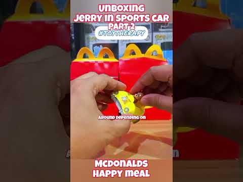 Part 2. Wanna hitch a ride? Unboxing Jerry in Sports Car. Tom and Jerry from McDonald's Happy Meal.