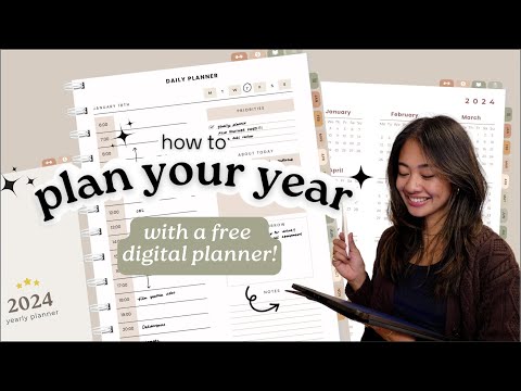 How to be productive and organized in 2024 | FREE GoodNotes digital planner!