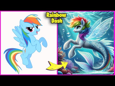 My Little Pony Characters If They Were Mermaid + Guess The Voice & Song