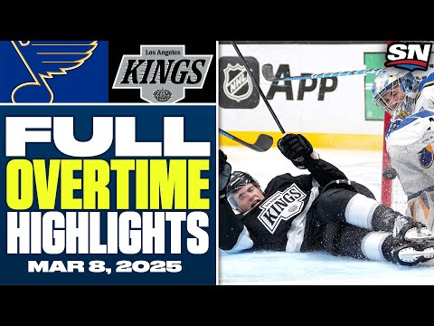 St. Louis Blues at Los Angeles Kings | FULL Overtime Highlights - March 8, 2025