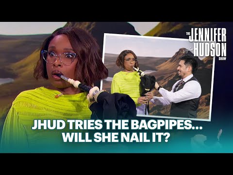 Jennifer Hudson Hilariously Learns to Play the Bagpipes