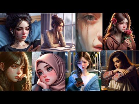 🥺 sad cartoon girl dpz। Alone cartoon girl dp pics for whatsapp ।