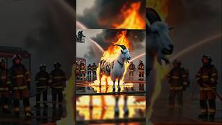 giant goat caught in flames #youtubeshorts #animals #food #capcut #instagram #youtube #ytshorts