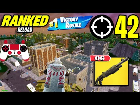 42 Elimination Solos "Ranked RELOAD” Gameplay Wins (Fortnite Chapter 6 PS4 Controller)