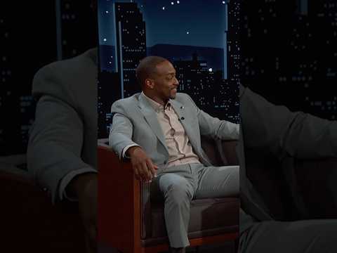 Anthony Mackie on becoming Captain America! 🙌🇺🇸💙 #Marvel #Kimmel