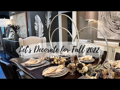 DECORATE WITH ME FOR FALL 2022 - Gold Home Decor | Fall Table