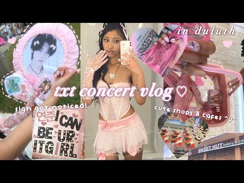 txt concert weekend vlog ♡ vip day 1&2 in duluth! (kpop store, j-beauty shopping, cute cafes ♡)