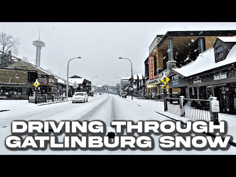 DRIVING SNOW-COVERED STREETS IN GATLINBURG, PIGEON FORGE |Outtakes From Original Snow Videos|