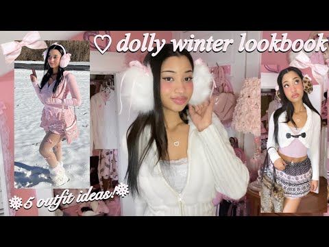 dolly winter lookbook ♡ 5 girly outfit ideas (jfashion, coquette, y2k)