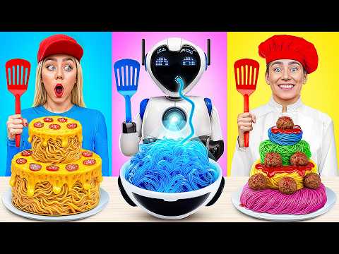 Me vs Grandma Cooking Challenge with a Robot | Crazy Ideas To Cook by Multi DO Smile